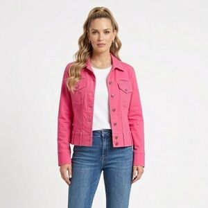 Vibrant Pink Bianca Nygard Weekend Jean Jacket for Women Size 10